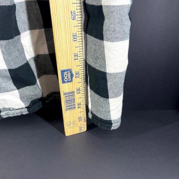 Wondershop Black & White Plaid Womens Sleepwear Shirt Dress Wondershop Size L - Picture 6 of 8